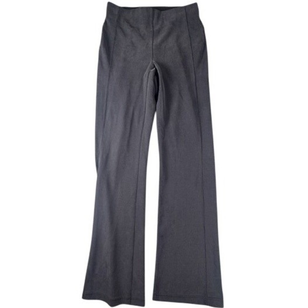 Lululemon Yoga Pants Women 6 Ribbed Flare High Rise Charcoal Grey